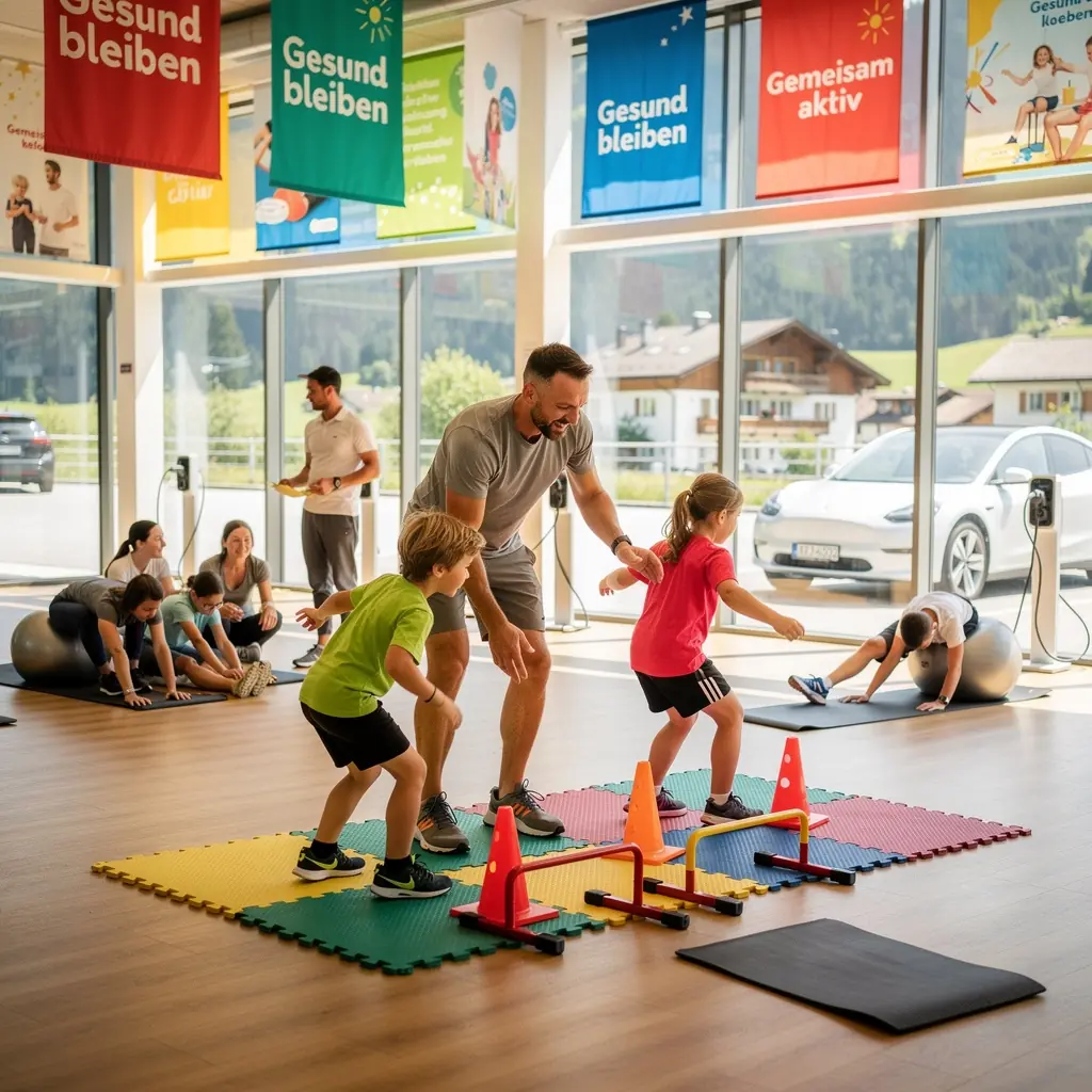 Saubere und umweltfreundliche Ladetechnik im Fitnessbereich.