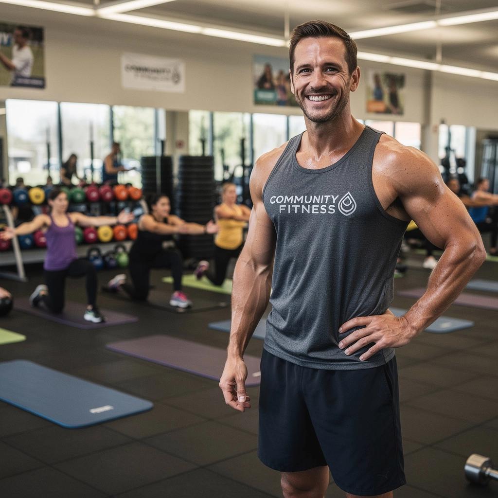 Freundliche Mitarbeiterin, die Kunden über die Elektroladestationen im Fitnessstudio informiert